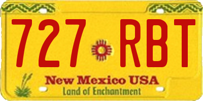 NM license plate 727RBT