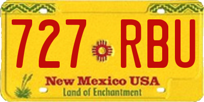 NM license plate 727RBU