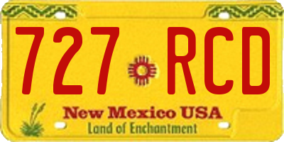NM license plate 727RCD