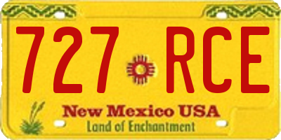 NM license plate 727RCE