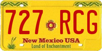 NM license plate 727RCG