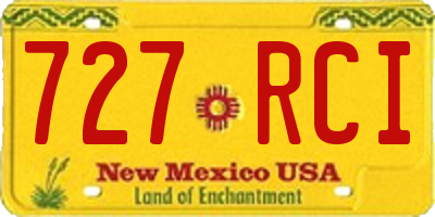 NM license plate 727RCI