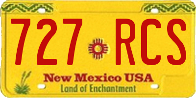 NM license plate 727RCS