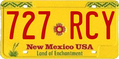 NM license plate 727RCY