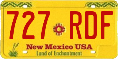 NM license plate 727RDF