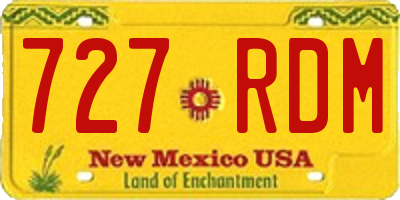 NM license plate 727RDM