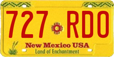 NM license plate 727RDO