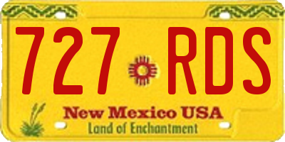 NM license plate 727RDS
