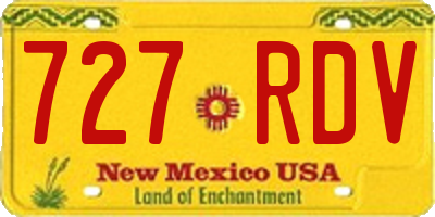 NM license plate 727RDV