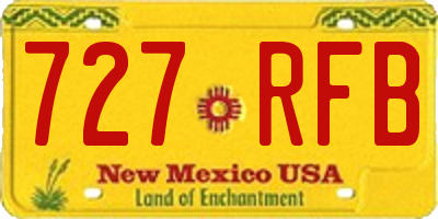 NM license plate 727RFB