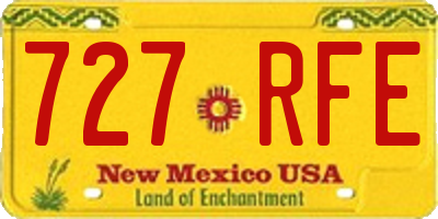 NM license plate 727RFE