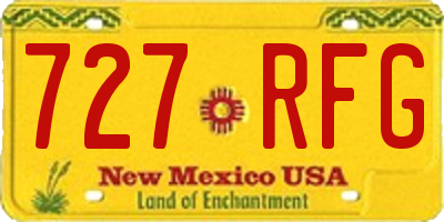 NM license plate 727RFG