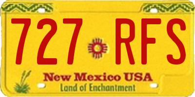 NM license plate 727RFS