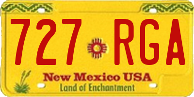NM license plate 727RGA