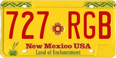 NM license plate 727RGB