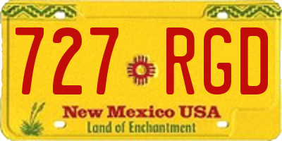 NM license plate 727RGD