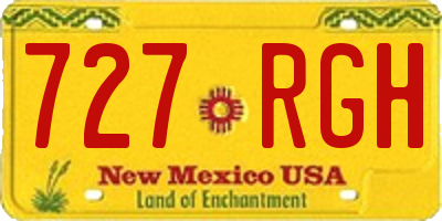 NM license plate 727RGH