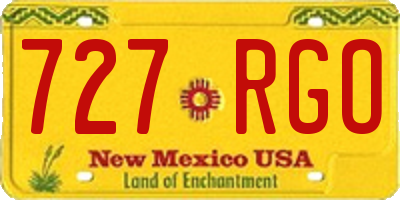 NM license plate 727RGO