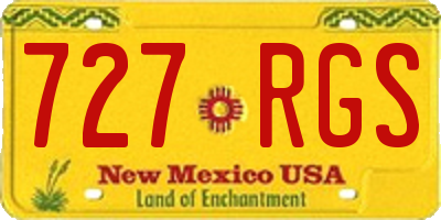 NM license plate 727RGS