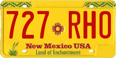NM license plate 727RHO