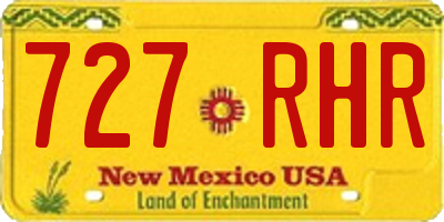 NM license plate 727RHR
