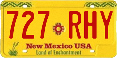 NM license plate 727RHY