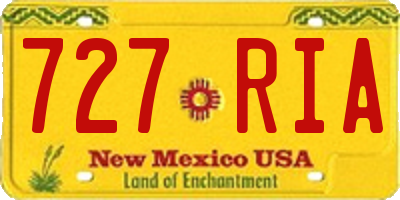 NM license plate 727RIA