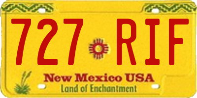 NM license plate 727RIF