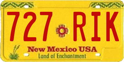 NM license plate 727RIK