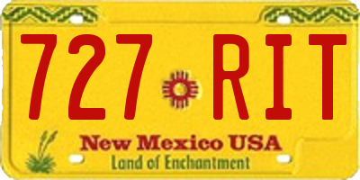 NM license plate 727RIT
