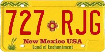 NM license plate 727RJG