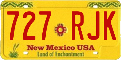 NM license plate 727RJK