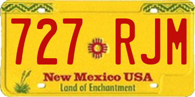 NM license plate 727RJM