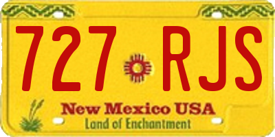 NM license plate 727RJS
