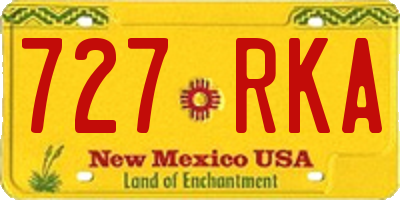 NM license plate 727RKA