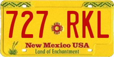 NM license plate 727RKL