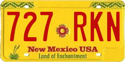 NM license plate 727RKN