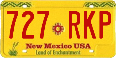 NM license plate 727RKP