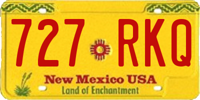 NM license plate 727RKQ