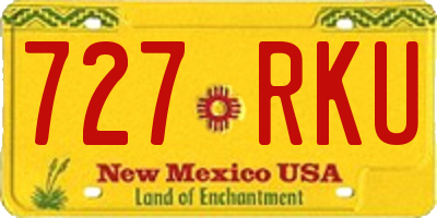 NM license plate 727RKU