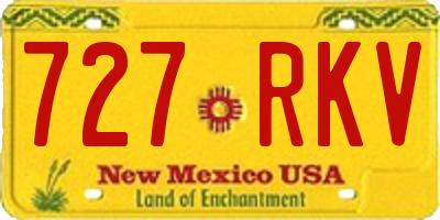 NM license plate 727RKV