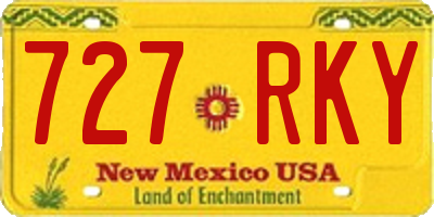 NM license plate 727RKY