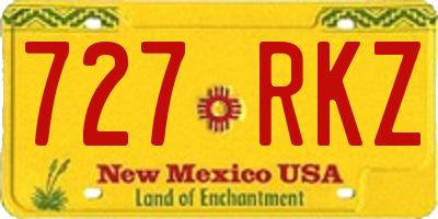 NM license plate 727RKZ