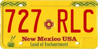 NM license plate 727RLC