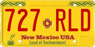 NM license plate 727RLD