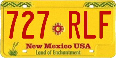 NM license plate 727RLF