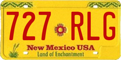 NM license plate 727RLG