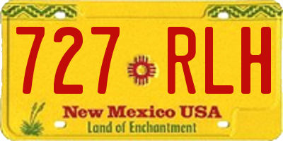 NM license plate 727RLH