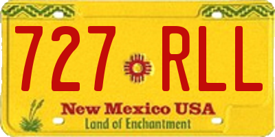 NM license plate 727RLL