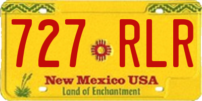 NM license plate 727RLR